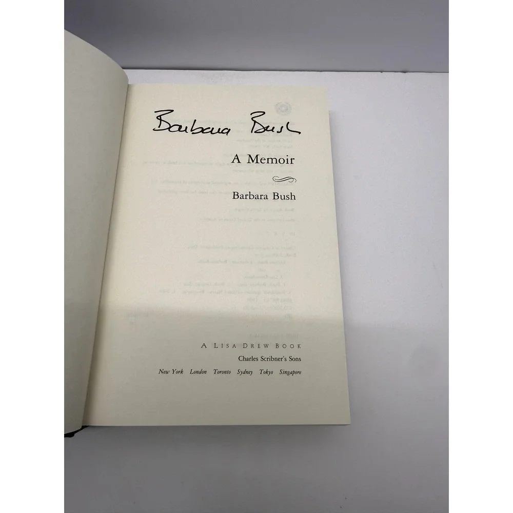 Barbara Bush A Memoir Signed First Edition Hardcover 1994 Political Biography